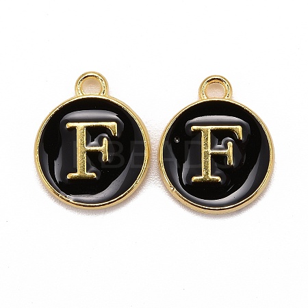 Golden Plated Alloy Charms X-ENAM-S118-02F-1