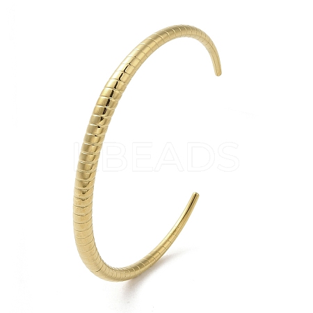304 Stainless Steel Open Cuff Bangles BJEW-K241-02A-G-1