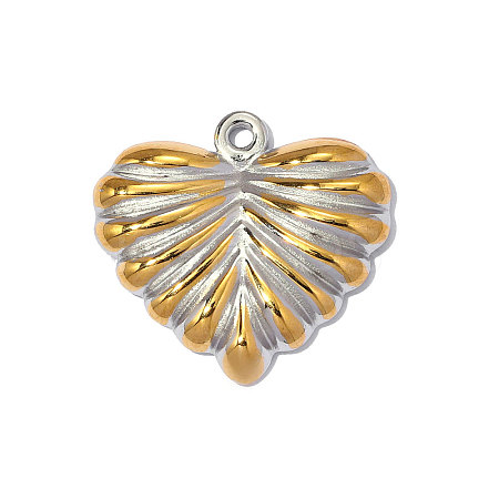 Two Tone 304 Stainless Steel Pendants STAS-OY012-82G-1