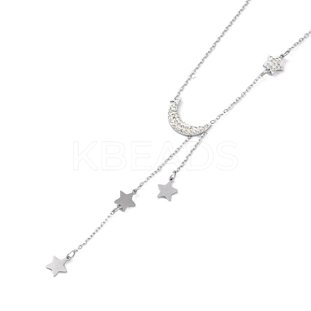 304 Stainless Steel with Polymer Clay Rhinestone Necklaces NJEW-G081-09P-1