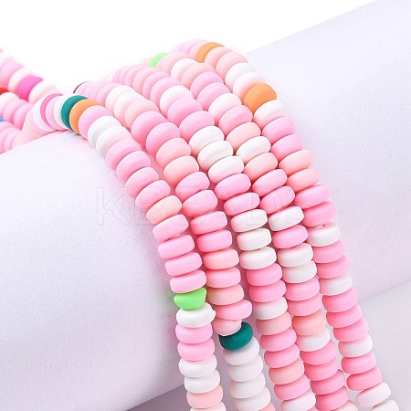 Handmade Polymer Clay Beads Strands X-CLAY-N008-008N-1