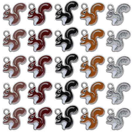 SUNNYCLUE 50Pcs Alloy Enamel Pendants ENAM-SC0004-06-1