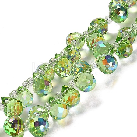Electroplate Glass Beads Strands EGLA-D030-17E-1