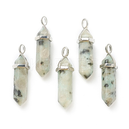 Natural Sesame Jasper Pointed Pendants X-G-M378-01P-A11-1