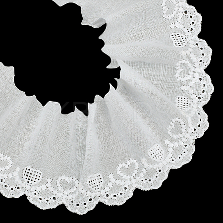 7.5 Yards Flat Cotton Embroidery Heart Ribbon OCOR-MA0001-06-1