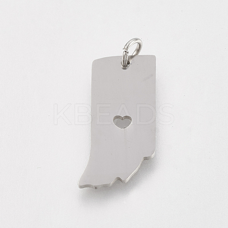 Tarnish Resistant 201 Stainless Steel Pendants STAS-T038-73-1