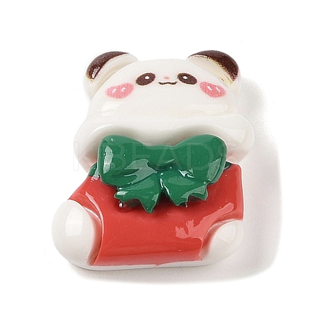 Christmas Panda Theme Opaque Resin Decoden Cabochons LS-RESI-S397-02C-1