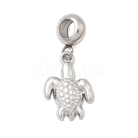 304 Stainless Steel Sea Animal European Dangle Charms STAS-D153-04A-P-1