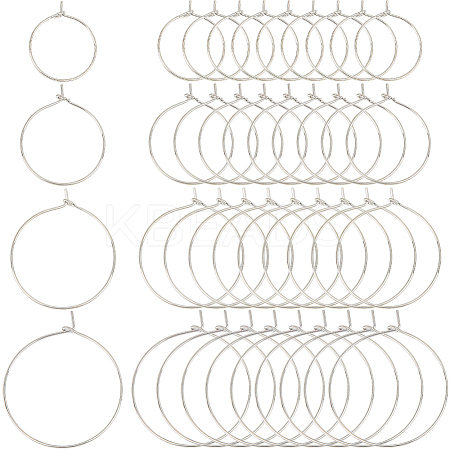 160Pcs 4 Style Brass Wine Glass Charm Rings KK-SP0001-33P-1