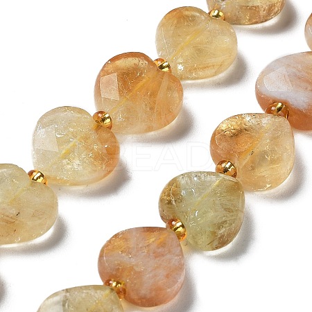 Heated Natural Citrine Beads Strands G-B044-B10-01-1
