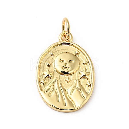 Rack Plating Brass Pendants KK-H431-40G-1