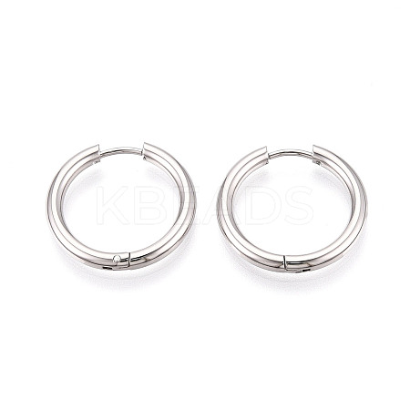 304 Stainless Steel Hoop Earrings EJEW-T048-24C-P-1