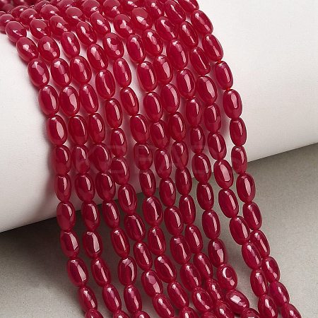 Lab Grown Red Corundum Beads Strands GG-CBAC488-02B-1