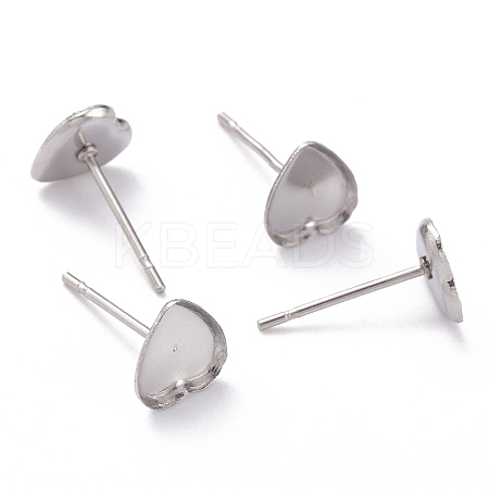 Non-Tarnish 304 Stainless Steel Stud Earring Settings LS-X-STAS-J032-13-1
