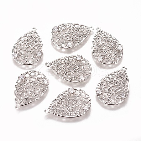 Brass Micro Pave Cubic Zirconia Pendants LS-KK-F803-07P-NF-1