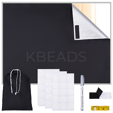 Polyester Portable Window Blackout Curtain for Travel AJEW-WH0632-03-1