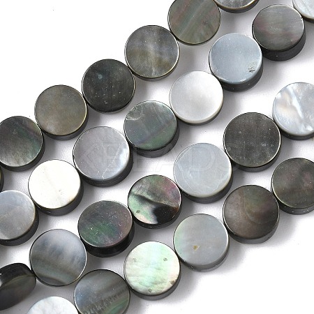 Natural Black Lip Shell Beads Strands BSHE-D300-05-8mm-1