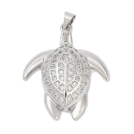 Brass Micro Pave Cubic Zirconia Pendants KK-A241-09P-1