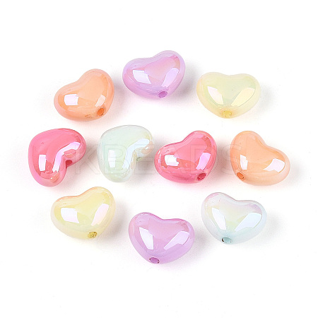 Luminous UV Plating Opaque Acrylic Beads OACR-N154-02A-01-1