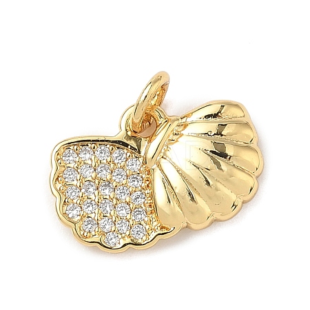 Brass Micro Pave Cubic Zirconia Pendants KK-D426-25A-G-1