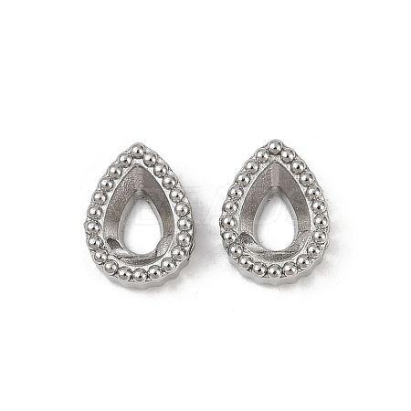 304 Stainless Steel Rhinestone Cabochon Settings STAS-G356-04P-01-1