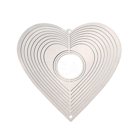 Heart 201 Stainless Steel 3D Rotating Hanging Wind Spinner STAS-C166-03A-P-1