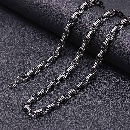 Stainless Steel Byzantine Chains Necklaces for Men FS-WG56795-53-1