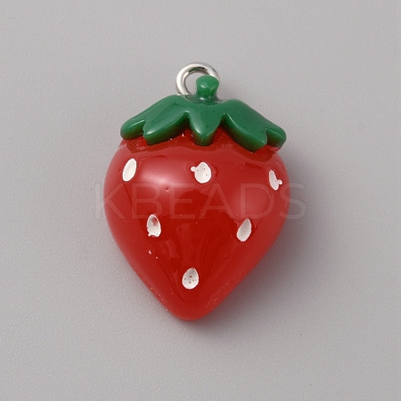 Translucent Resin Pendants RESI-WH0022-02D-1