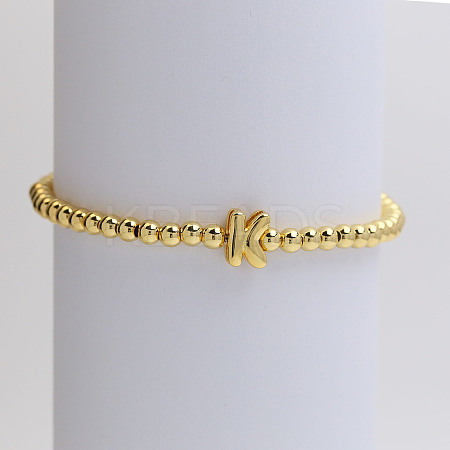 Brass Beaded Stretch Bracelets for Women FS-WG560D0-11-1