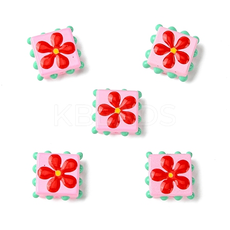 5Pcs Handmade Lampwork Enamel Beads LAMP-YW0004-06B-1