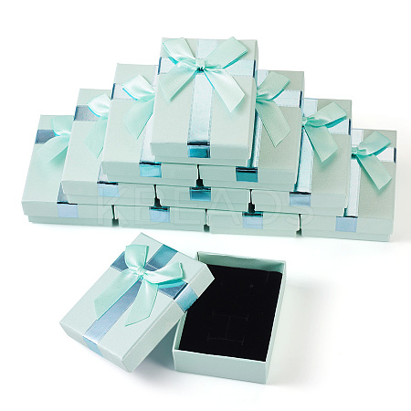 Rectangle Paper Jewelry Gift Boxes with Bowknot CON-TAC0010-89A-1