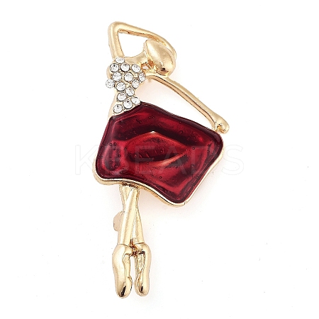 Zinc Alloy Crystal Rhinestone Brooches LS-JEWB-I031-08B-1