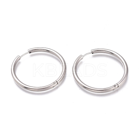 Tarnish Resistant 201 Stainless Steel Huggie Hoop Earrings EJEW-L256-05DT-P-1