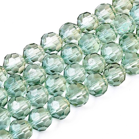 Baking Paint Transparent Glass Beads Strands LS-DGLA-A035-T8mm-A11-1