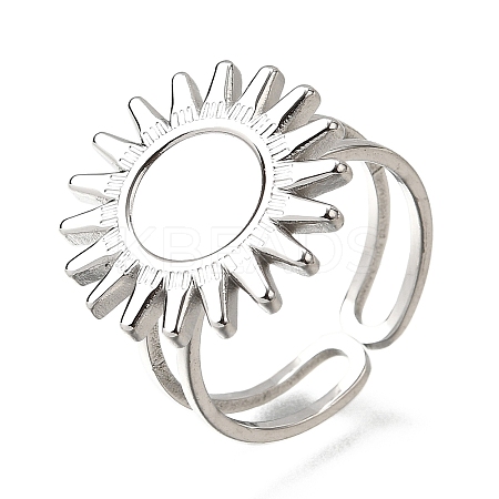Tarnish Resistant Stainless Steel Cuff Ring Findings LS-PW-WG67428-05-1