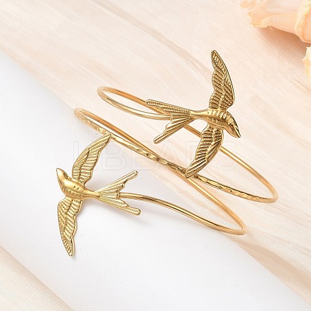 304 Stainless Steel Open Upper Arm Cuff Bangles for Women SA-CBA2C9D-06C-1