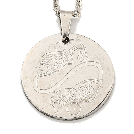 Non-Tarnish Constellation Pendant Necklaces NJEW-S422-04P-12-1