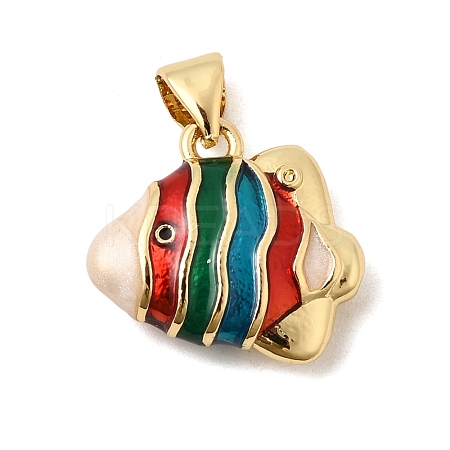 Brass Enamel Pendants KK-H267-116A-01-1