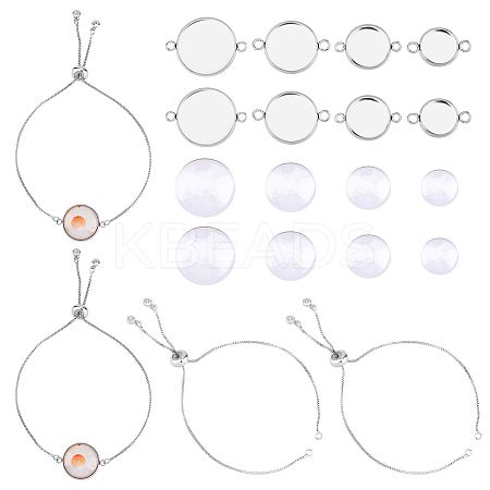 DIY Blank Dome Links Bracelet Making Kits DIY-DC0002-48-1