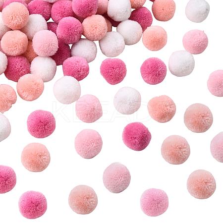 120Pcs 4 Colors  Polyester Pompom Ball FIND-SC0019-66A-1