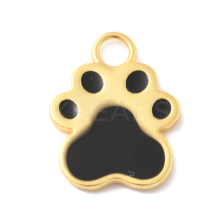 925 Sterling Silver Black Enamel Charms STER-Z012-01G-06-1