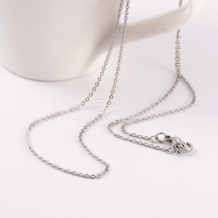 Tarnish Resistant 304 Stainless Steel Cable Chain Necklaces NJEW-JN01526-04-1