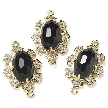 Natural Mixed stone Faceted Oval Connector Charms G-G181-06G-06-1