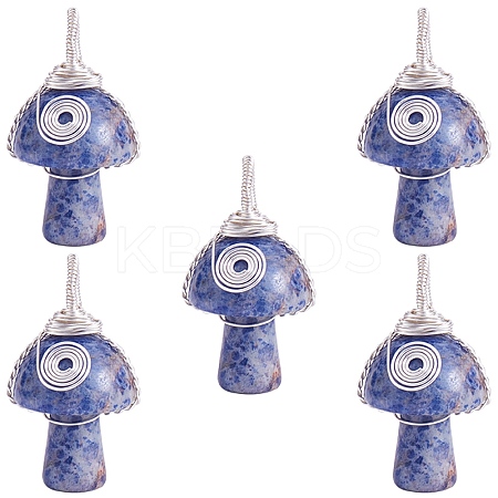 Natural Sodalite Pendants PALLOY-SW0004-10-1