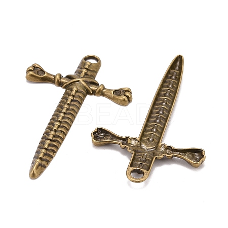 Tibetan Style Metal Dagger Pendants LS-MLF1306Y-1