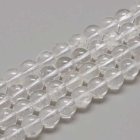 Natural Quartz Crystal Beads Strands G-R446-10mm-29-1