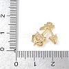 Brass Micro Pave Clear Cubic Zirconia Pendants KK-G545-20G-3