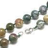 Natural Indian Agate Beaded Necklaces NJEW-S404-10-2