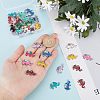 56Pcs 14 Colors Zinc Alloy with Enamel Elephant Connector Charms FIND-CA0005-18-3