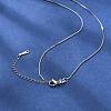 Brass Box Chain Necklaces for Women NJEW-G160-17P-5